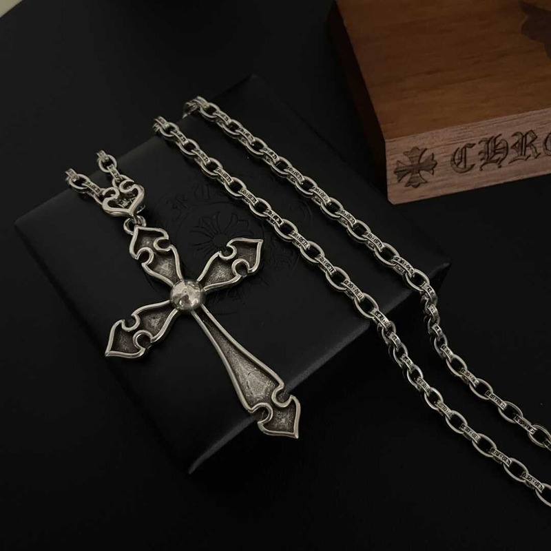 Ch*0me heart crucifix pendant necklace