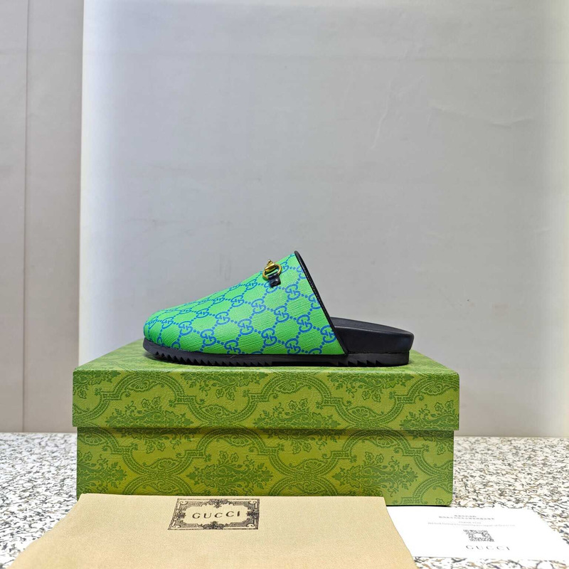 g*u*i gg S*p*e horesbit slippers green