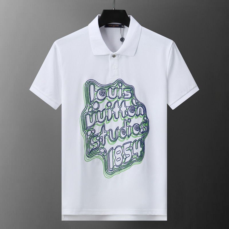 l**is V*t*n embroidered cotton pique polo white