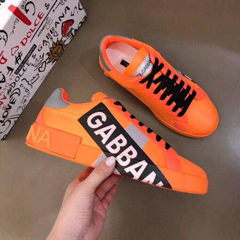 Dolce & Gabbana Portofino Sneakers in Fluorescent Nylon with Logotape